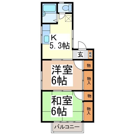 戸倉ハイツの物件間取画像